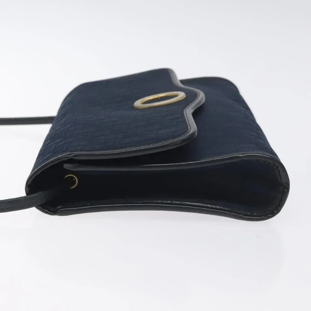 Authentic Christian Dior Trotter Canvas Shoulder Bag Navy - Picture 11 of 16